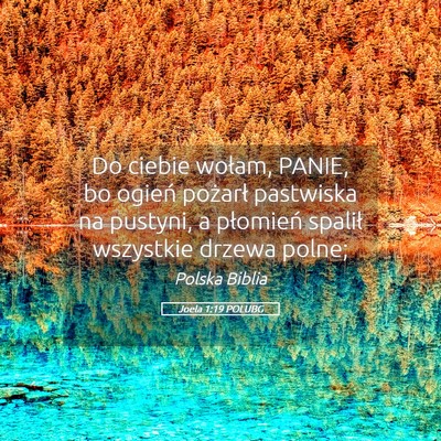 Picture 05 - Joela 1:19 POLUBG - Do ciebie wołam, PANIE, bo ogień pożarł - Bible Verse Picture