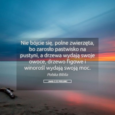 Picture 05 - Joela 2:22 POLUBG - Nie bójcie się, polne zwierzęta, bo zarosło - Bible Verse Picture