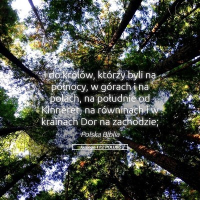Picture 05 - Jozuego 11:2 POLUBG - I do królów, którzy byli na północy, w - Bible Verse Picture
