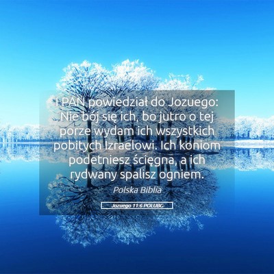 Picture 05 - Jozuego 11:6 POLUBG - I PAN powiedział do Jozuego: Nie bój się ich, - Bible Verse Picture
