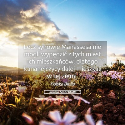 Picture 05 - Jozuego 17:12 POLUBG - Lecz synowie Manassesa nie mogli wypędzić z - Bible Verse Picture