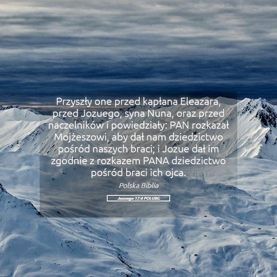 Picture 05 - Jozuego 17:4 POLUBG - Przyszły one przed kapłana Eleazara, przed - Bible Verse Picture
