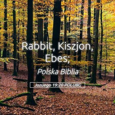 Picture 05 - Jozuego 19:20 POLUBG - Rabbit, Kiszjon, - Bible Verse Picture