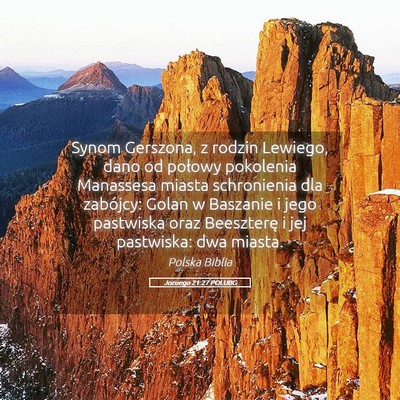 Picture 05 - Jozuego 21:27 POLUBG - Synom Gerszona, z rodzin Lewiego, dano od połowy - Bible Verse Picture