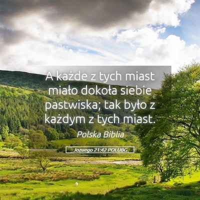 Picture 05 - Jozuego 21:42 POLUBG - A każde z tych miast miało dokoła siebie - Bible Verse Picture
