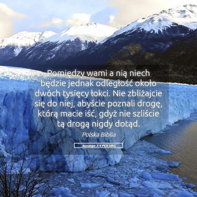 Picture 05 - Jozuego 3:4 POLUBG - Pomiędzy wami a nią niech będzie jednak - Bible Verse Picture