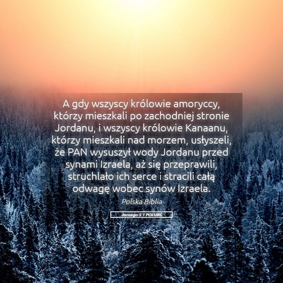 Picture 05 - Jozuego 5:1 POLUBG - A gdy wszyscy królowie amoryccy, którzy - Bible Verse Picture