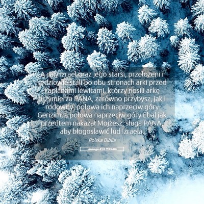 Picture 05 - Jozuego 8:33 POLUBG - A cały Izrael oraz jego starsi, przełożeni i - Bible Verse Picture