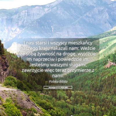 Picture 05 - Jozuego 9:11 POLUBG - I nasi starsi i wszyscy mieszkańcy naszego kraju - Bible Verse Picture