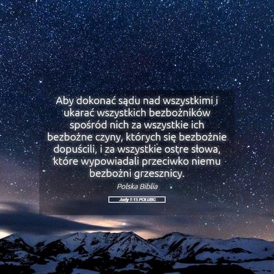 Picture 05 - Judy 1:15 POLUBG - Aby dokonać sądu nad wszystkimi i ukarać - Bible Verse Picture