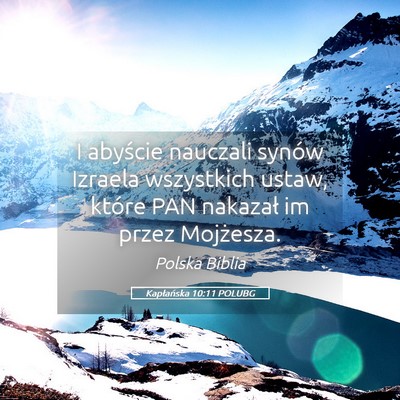 Picture 05 - Kapłańska 10:11 POLUBG - I abyście nauczali synów Izraela wszystkich - Bible Verse Picture