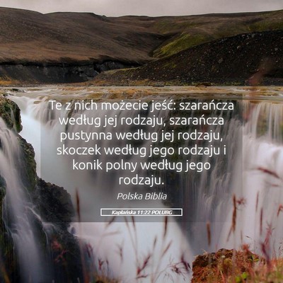 Picture 05 - Kapłańska 11:22 POLUBG - Te z nich możecie jeść: szarańcza według jej - Bible Verse Picture