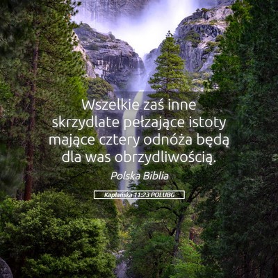 Picture 05 - Kapłańska 11:23 POLUBG - Wszelkie zaś inne skrzydlate pełzające istoty - Bible Verse Picture