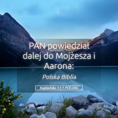 Picture 05 - Kapłańska 13:1 POLUBG - PAN powiedział dalej do Mojżesza i - Bible Verse Picture
