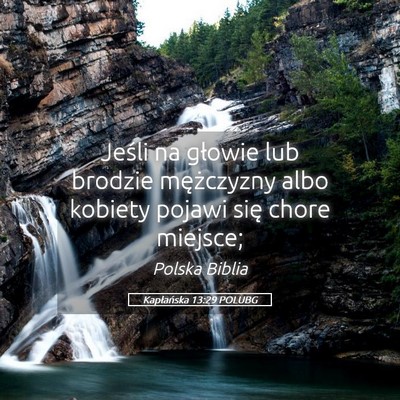 Picture 05 - Kapłańska 13:29 POLUBG - Jeśli na głowie lub brodzie mężczyzny albo - Bible Verse Picture