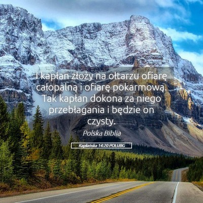 Picture 05 - Kapłańska 14:20 POLUBG - I kapłan złoży na ołtarzu ofiarę całopalną - Bible Verse Picture