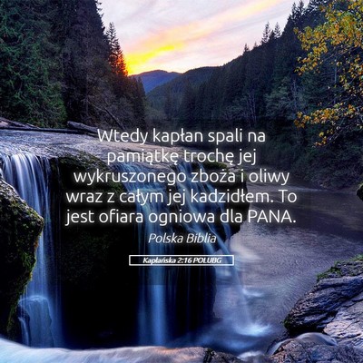 Picture 05 - Kapłańska 2:16 POLUBG - Wtedy kapłan spali na pamiątkę trochę jej - Bible Verse Picture