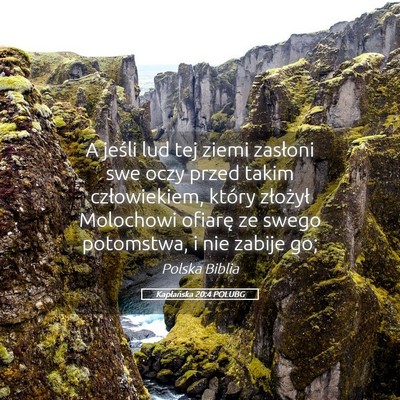 Picture 05 - Kapłańska 20:4 POLUBG - A jeśli lud tej ziemi zasłoni swe oczy przed - Bible Verse Picture