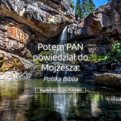 Picture 05 - Kapłańska 22:26 POLUBG - Potem PAN powiedział do - Bible Verse Picture