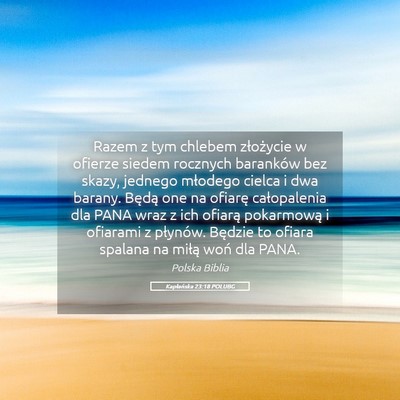 Picture 05 - Kapłańska 23:18 POLUBG - Razem z tym chlebem złożycie w ofierze siedem - Bible Verse Picture