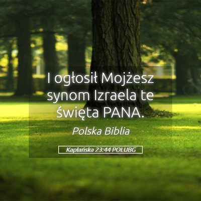 Picture 05 - Kapłańska 23:44 POLUBG - I ogłosił Mojżesz synom Izraela te święta - Bible Verse Picture