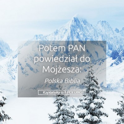 Picture 05 - Kapłańska 6:1 POLUBG - Potem PAN powiedział do - Bible Verse Picture