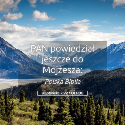 Picture 05 - Kapłańska 7:22 POLUBG - PAN powiedział jeszcze do - Bible Verse Picture