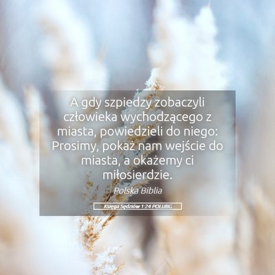 Picture 05 - Księga Sędziów 1:24 POLUBG - A gdy szpiedzy zobaczyli człowieka wychodzącego - Bible Verse Picture