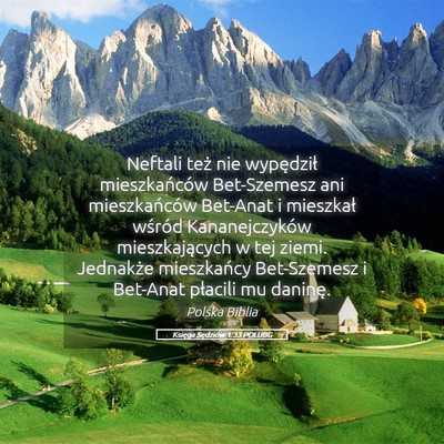 Picture 05 - Księga Sędziów 1:33 POLUBG - Neftali też nie wypędził mieszkańców - Bible Verse Picture
