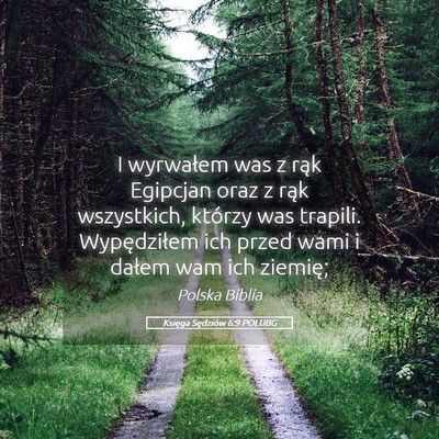 Picture 05 - Księga Sędziów 6:9 POLUBG - I wyrwałem was z rąk Egipcjan oraz z rąk - Bible Verse Picture