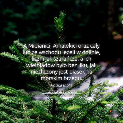 Picture 05 - Księga Sędziów 7:12 POLUBG - A Midianici, Amalekici oraz cały lud ze wschodu - Bible Verse Picture