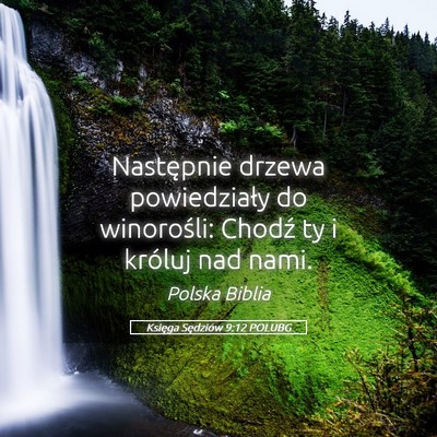 Picture 05 - Księga Sędziów 9:12 POLUBG - Następnie drzewa powiedziały do winorośli: - Bible Verse Picture