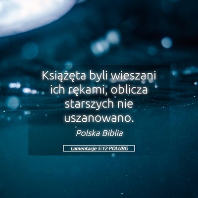 Picture 05 - Lamentacje 5:12 POLUBG - Książęta byli wieszani ich rękami, oblicza - Bible Verse Picture