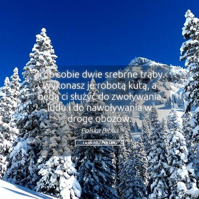 Picture 05 - Liczb 10:2 POLUBG - Zrób sobie dwie srebrne trąby. Wykonasz je - Bible Verse Picture