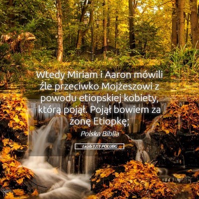 Picture 05 - Liczb 12:1 POLUBG - Wtedy Miriam i Aaron mówili źle przeciwko - Bible Verse Picture