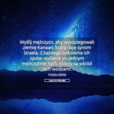 Picture 05 - Liczb 13:2 POLUBG - Wyślij mężczyzn, aby wyszpiegowali ziemię - Bible Verse Picture
