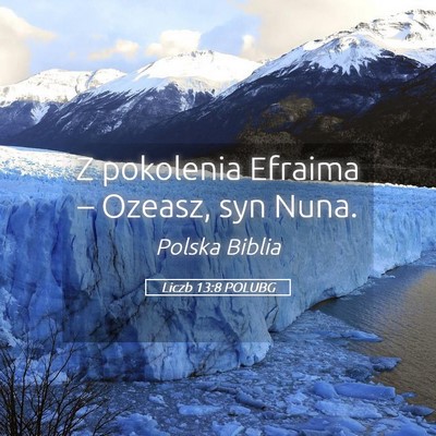 Picture 05 - Liczb 13:8 POLUBG - Z pokolenia Efraima – Ozeasz, syn - Bible Verse Picture