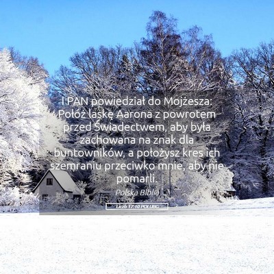 Picture 05 - Liczb 17:10 POLUBG - I PAN powiedział do Mojżesza: Połóż laskę - Bible Verse Picture