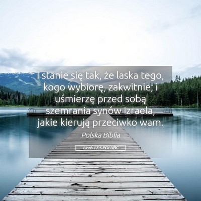 Picture 05 - Liczb 17:5 POLUBG - I stanie się tak, że laska tego, kogo wybiorę, - Bible Verse Picture