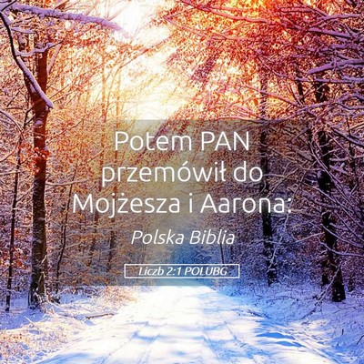 Picture 05 - Liczb 2:1 POLUBG - Potem PAN przemówił do Mojżesza i - Bible Verse Picture