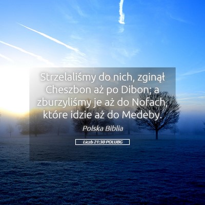Picture 05 - Liczb 21:30 POLUBG - Strzelaliśmy do nich, zginął Cheszbon aż po - Bible Verse Picture