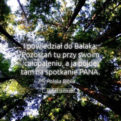 Picture 05 - Liczb 23:15 POLUBG - I powiedział do Balaka: Pozostań tu przy swoim - Bible Verse Picture