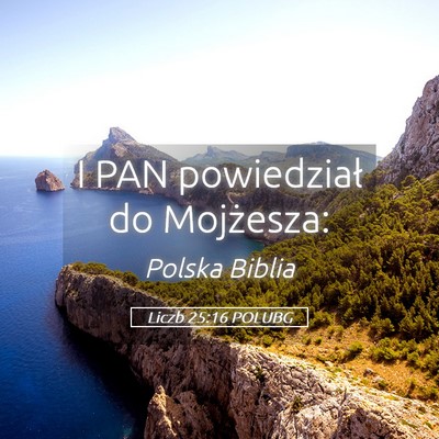 Picture 05 - Liczb 25:16 POLUBG - I PAN powiedział do - Bible Verse Picture