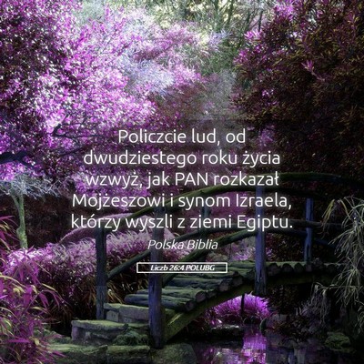 Picture 05 - Liczb 26:4 POLUBG - Policzcie lud, od dwudziestego roku życia - Bible Verse Picture