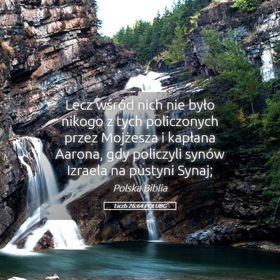 Picture 05 - Liczb 26:64 POLUBG - Lecz wśród nich nie było nikogo z tych - Bible Verse Picture