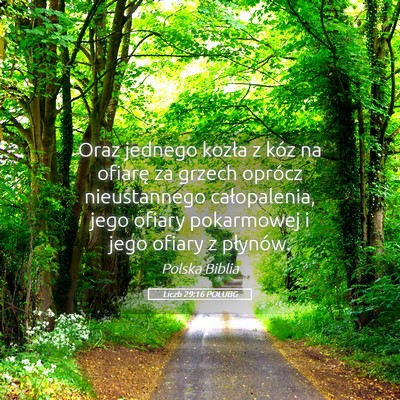 Picture 05 - Liczb 29:16 POLUBG - Oraz jednego kozła z kóz na ofiarę za grzech - Bible Verse Picture