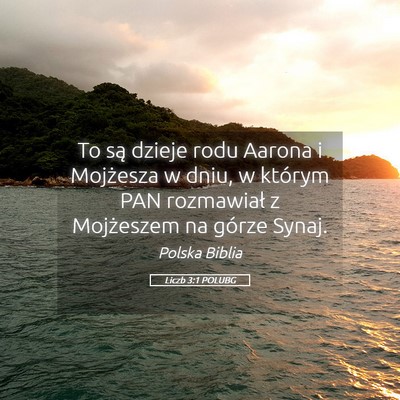 Picture 05 - Liczb 3:1 POLUBG - To są dzieje rodu Aarona i Mojżesza w dniu, w - Bible Verse Picture