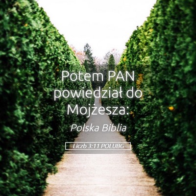 Picture 05 - Liczb 3:11 POLUBG - Potem PAN powiedział do - Bible Verse Picture