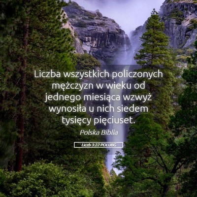 Picture 05 - Liczb 3:22 POLUBG - Liczba wszystkich policzonych mężczyzn w wieku - Bible Verse Picture