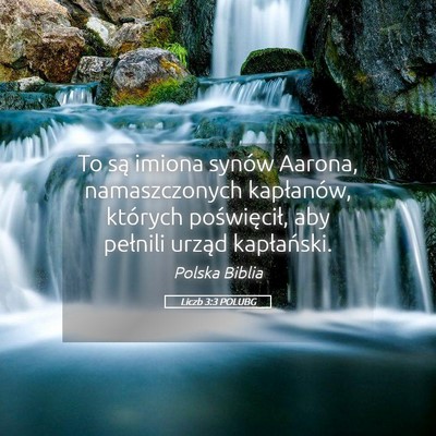 Picture 05 - Liczb 3:3 POLUBG - To są imiona synów Aarona, namaszczonych - Bible Verse Picture